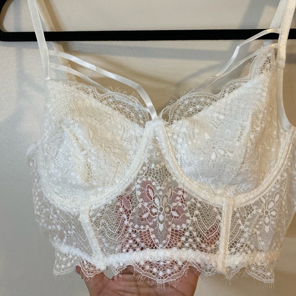 Avidlove coquette White Lace Bralette size medium NWT - Picture 2 of 9